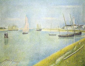 喬治 脩拉 The Channel at Gravelines, in the Direction of the Sea